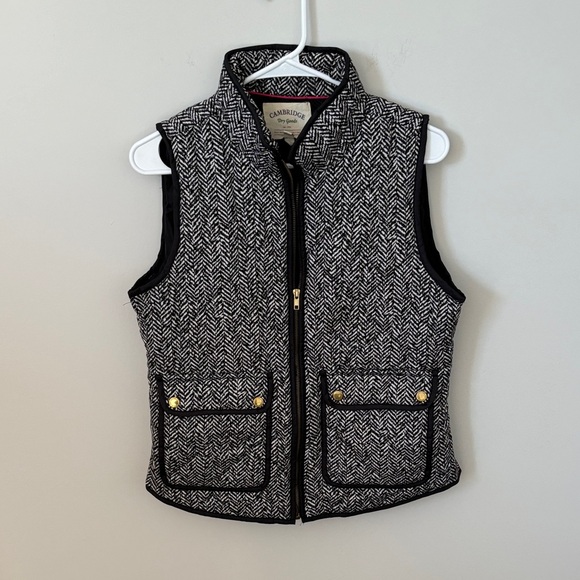 Cambridge Dry Goods Jackets & Blazers - Cambridge Dry Goods Black and White Herringbone Vest